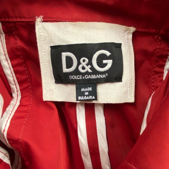 Dolce & Gabbana Red Raincoat Trench Coat 42 - Picture 2 of 10